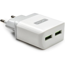 Зарядное устройство сетевое LuxCase QY-15G 2U3 3,2A 2xUSB серый