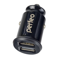 PERFEO Автомобильное зарядное устройство с двумя разъемами USB, 2x2.4А, черный, "CAR" (PF_A4460)