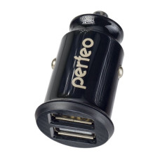 PERFEO Автомобильное зарядное устройство с двумя разъемами USB, 2x2.4А, черный, "CAR" (PF_A4460)