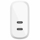 Сетевое зарядное устройство Belkin WCB006vfWH 20W 2xType-C белый