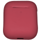 Чехол Brosco для Apple AirPods 2 силиконовый, розово-красный