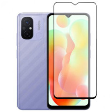 Защитное стекло ZibelinoTG 5D для Xiaomi Redmi 12C черная рамка