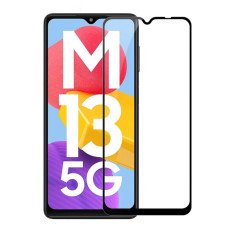 Защитное стекло ZibelinoTG 5D для Samsung Galaxy M13 (SM-M135) черная рамка