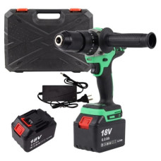 Дрель-шуруповерт аккумуляторная ударная Zitrek Green Impact 18V { 18В, Li-ion 2x6.0Ач }[063-4046]