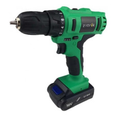 Дрель аккумуляторная Zitrek Greenpower 16-Li { 16В, Li-ion аккумулятор 2шт, ЗУ, кейс, бита } [063-4075]