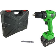 Дрель аккумуляторная бесщеточная Zitrek Greenpower 20 Pro { 20В, Li-ion аккум. 1шт, ЗУ, кейс, бита } [063-4060]