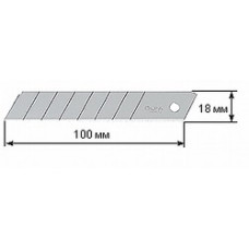 Лезвие OLFA сегментированное, 8 сегментов, 18х100х0,5мм, 50шт [OL-LB-50B]